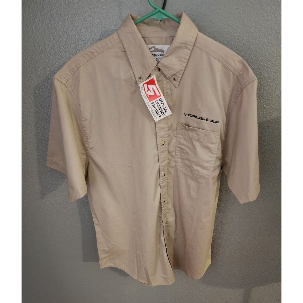 Tri-Mountain‎ Snap-On Verus Edge Official Licensed Short Sleeve Khaki Medium New